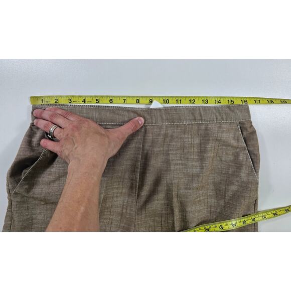 Alfred dunner 16 P PETITE pull on pants brown with pockets EUC Career Casual ^ - Picture 6 of 7